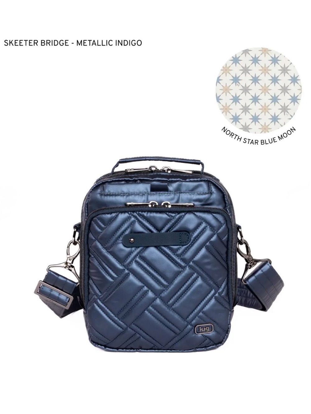Lug skeeter bridge metallic indigo crossbody